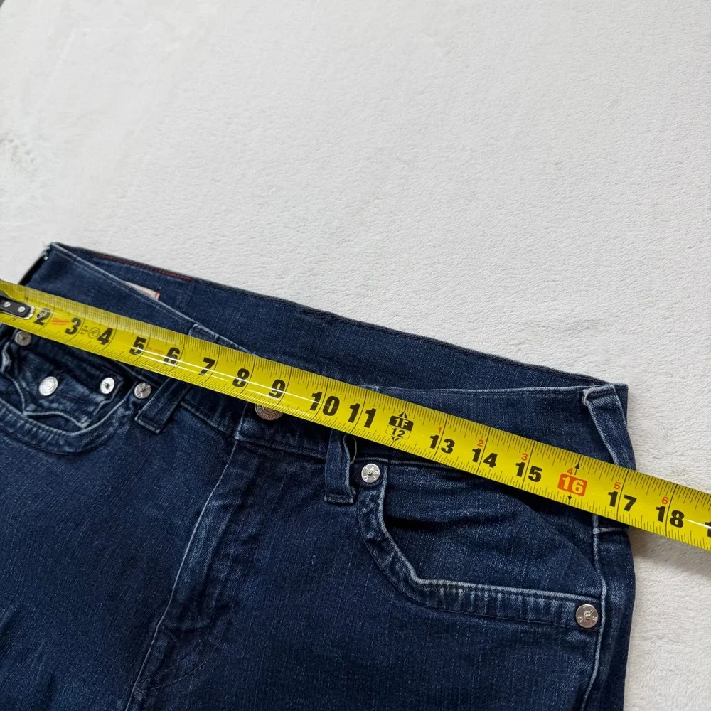 True Religion Rocco Flap Jeans Mens 33 Blue Good Relaxed Skinny N7Y4B52W01696